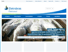 Tablet Screenshot of eletrosul.gov.br